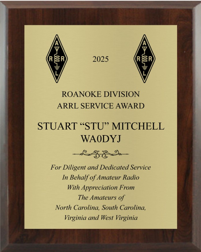2025 Service Award Plaque